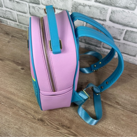 Loungefly Disney a Goofy Movie Max and Roxanne Backpack - Pink, Blue, and Yellow - Picture 4 of 9